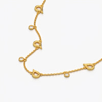 Teardrop Charm Station Necklace