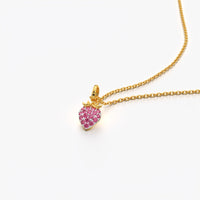 Pavé Strawberry Charm Pendant Necklace