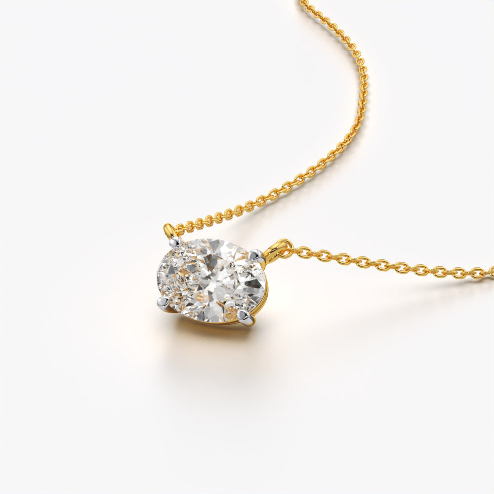 Oval Solitaire Pendant