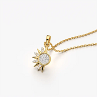 Sunburst Pavé Pendant Necklace