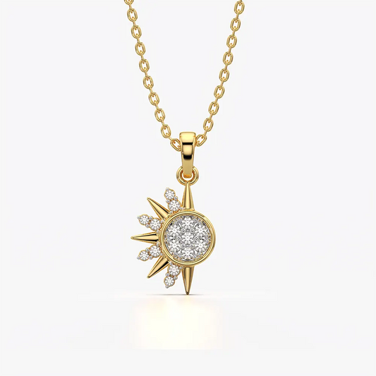 Sunburst Pavé Pendant Necklace