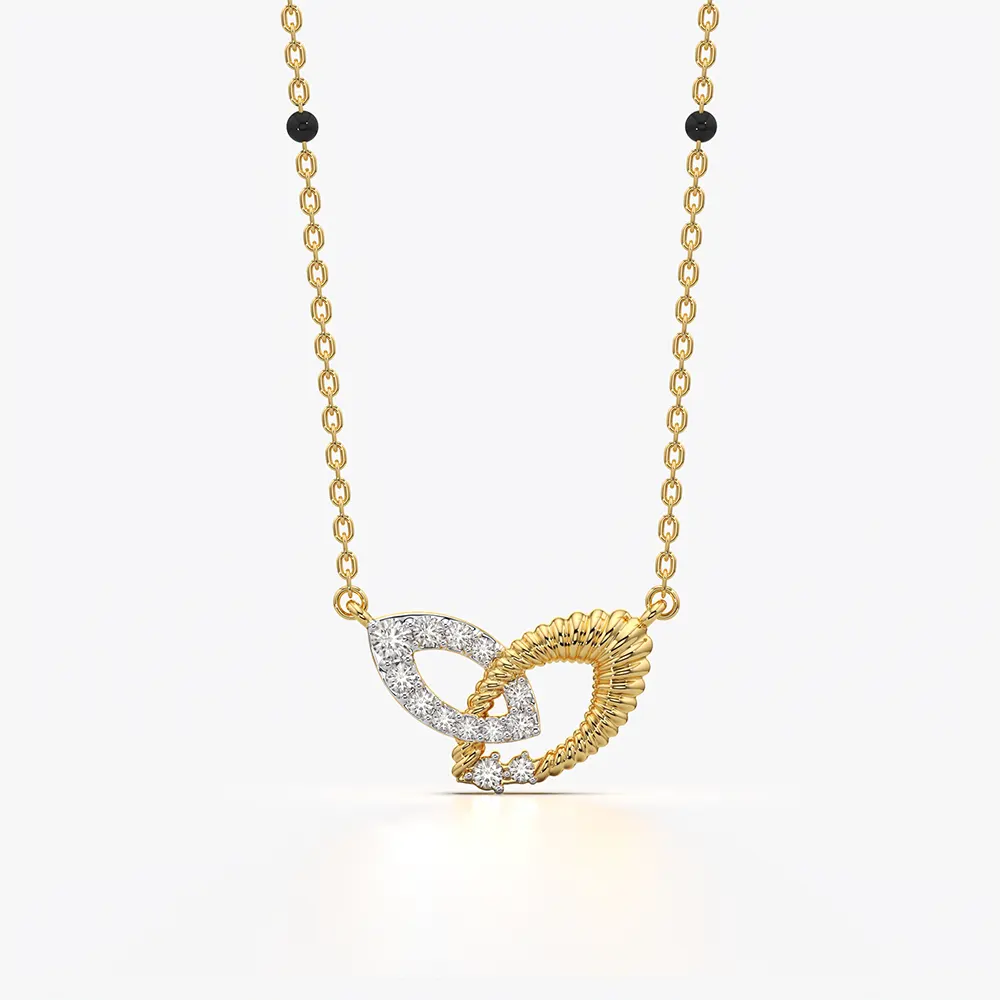 Interlinked Marquise Petal Duo Mangalsutra
