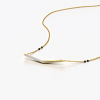 Half Pave Chevron Bar Mangalsutra