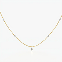 Marquise Cut Station Necklace