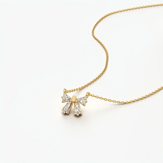 Petite Bow Pendant Necklace
