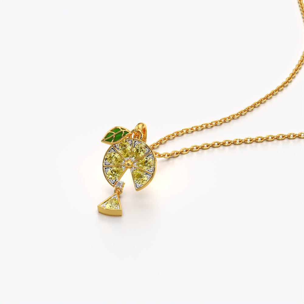 Citron Slice Necklace
