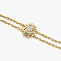 Sun and Moon Evil Eye Bracelet Set