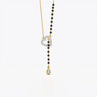 Heart Lariat Mangalsutra with Teardrop Charm