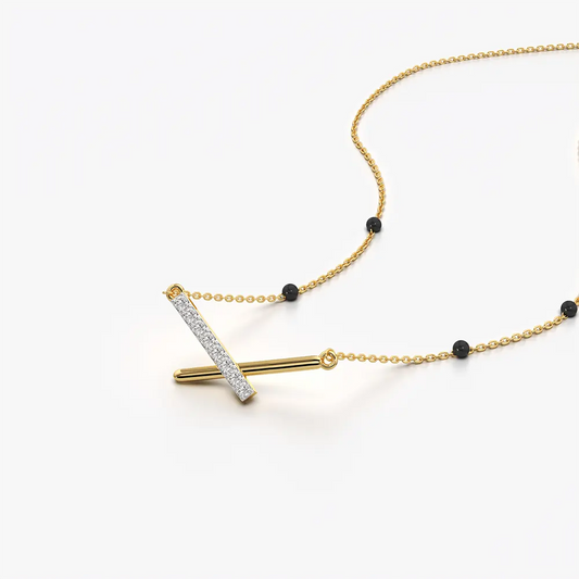 Crossed Bar Criss Cross Mangalsutra
