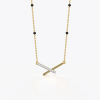 Crossed Bar Criss Cross Mangalsutra