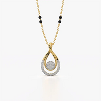 Open Teardrop Floating Cluster Mangalsutra