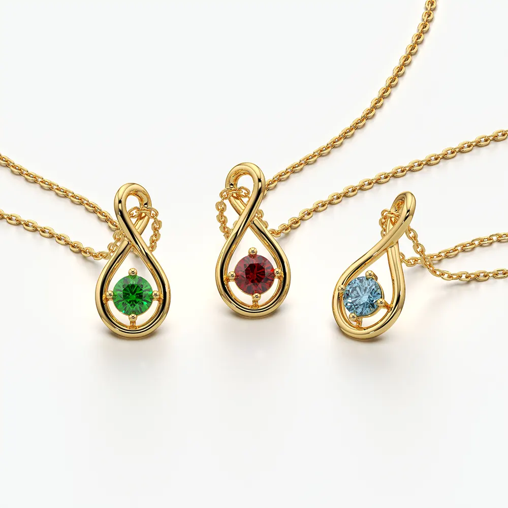 Open Teardrop Solitaire Necklace