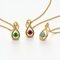 Open Teardrop Solitaire Necklace