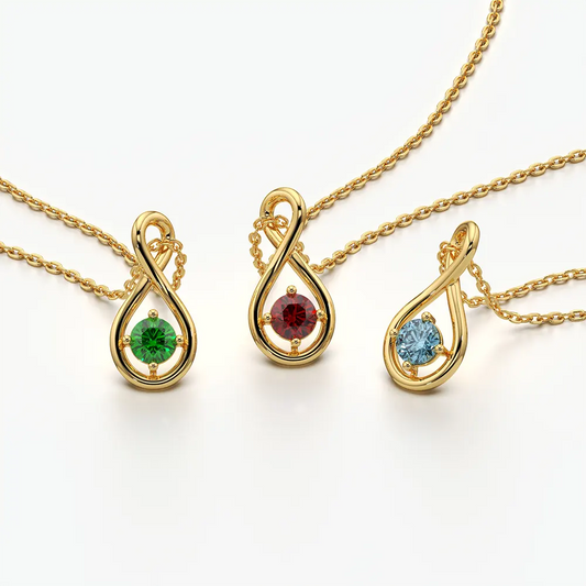 Open Teardrop Solitaire Necklace