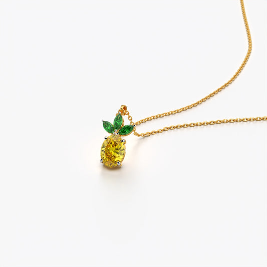 Pineapple Charm Pendant Necklace