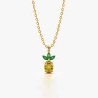 Pineapple Charm Pendant Necklace