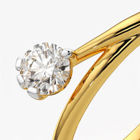 Bypass Twist Solitaire Ring