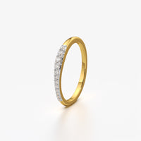 Graduated Round Pave Half Eternity Ring