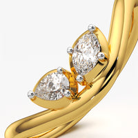 Pear and Marquise Toi et Moi Ring