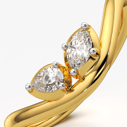Toi et Moi Pear and Marquise Ring