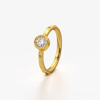 Round Bezel Solitaire Ring