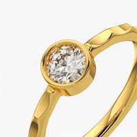 Round Bezel Solitaire Ring