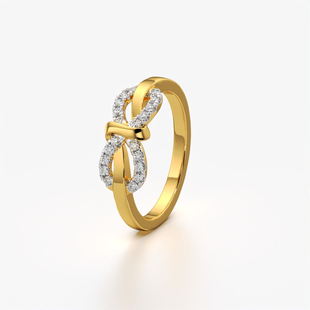 Knotted Infinity Bow Ring