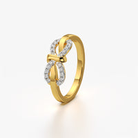 Knotted Infinity Bow Ring