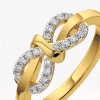 Knotted Infinity Bow Ring