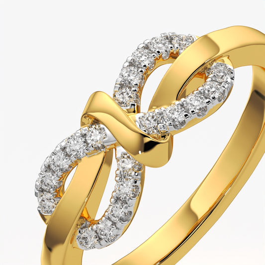 Knotted Infinity Bow Ring