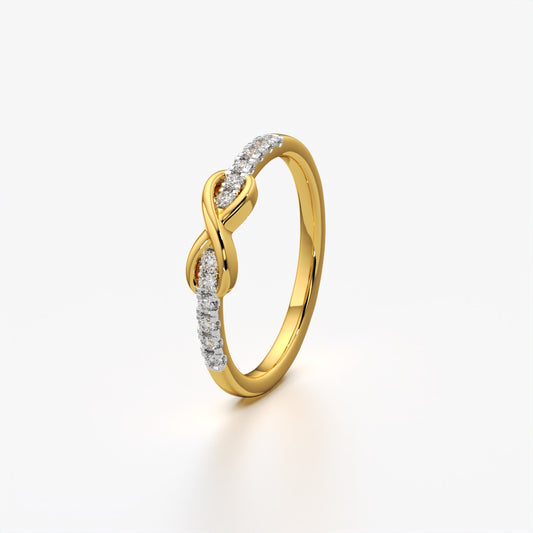 Infinity Knot Half Eternity Ring
