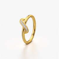 Infinity Knot Pave Ring