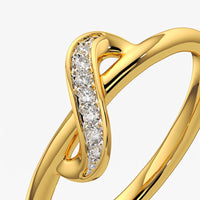 Infinity Knot Pave Ring
