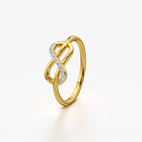 Entwined Double Infinity Ring