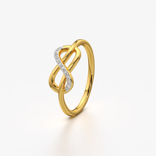 Entwined Double Infinity Ring
