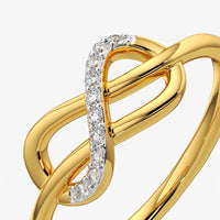 Entwined Double Infinity Ring