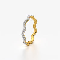 Wavy Pave Eternity Band
