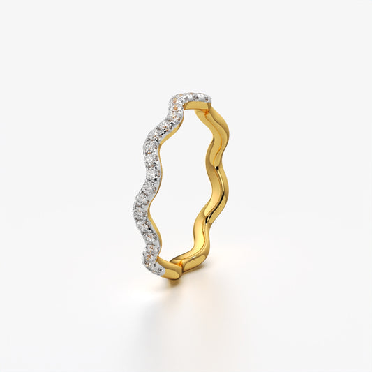 Wavy Squiggle Eternity Band