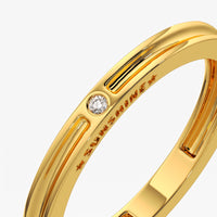 Sunshine Engraved Solitaire Band