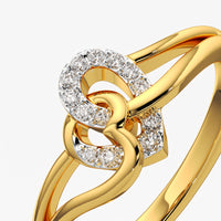 Interlocked Hearts Ring