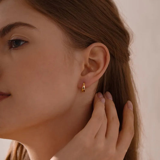 Celestial Scatter Dome Huggie Hoop Earrings