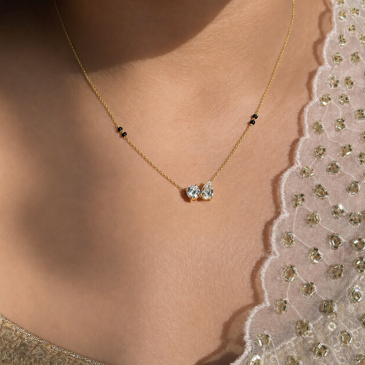 Toi et Moi Two Stone Mangalsutra