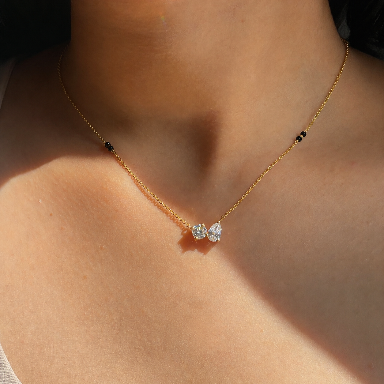 Toi et Moi Two Stone Mangalsutra