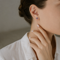 Oval Halo Stud Earrings