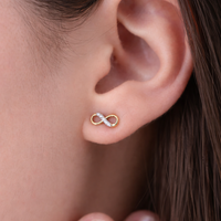 Infinity Pave Stud Earrings