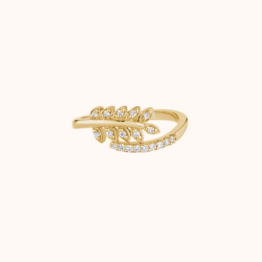 Leaf-Inspired Diamond Ring