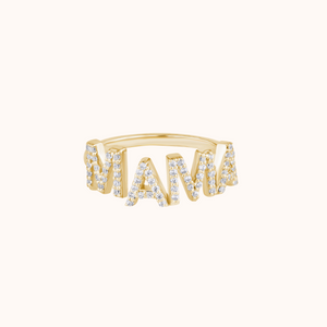 MAMA Name Diamond Ring - KYMEE