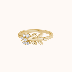 Delicate Leaf Design Ring - KYMEE
