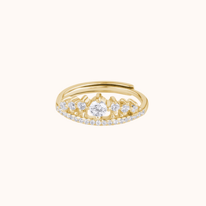 Sparkling Crown Style Ring - KYMEE