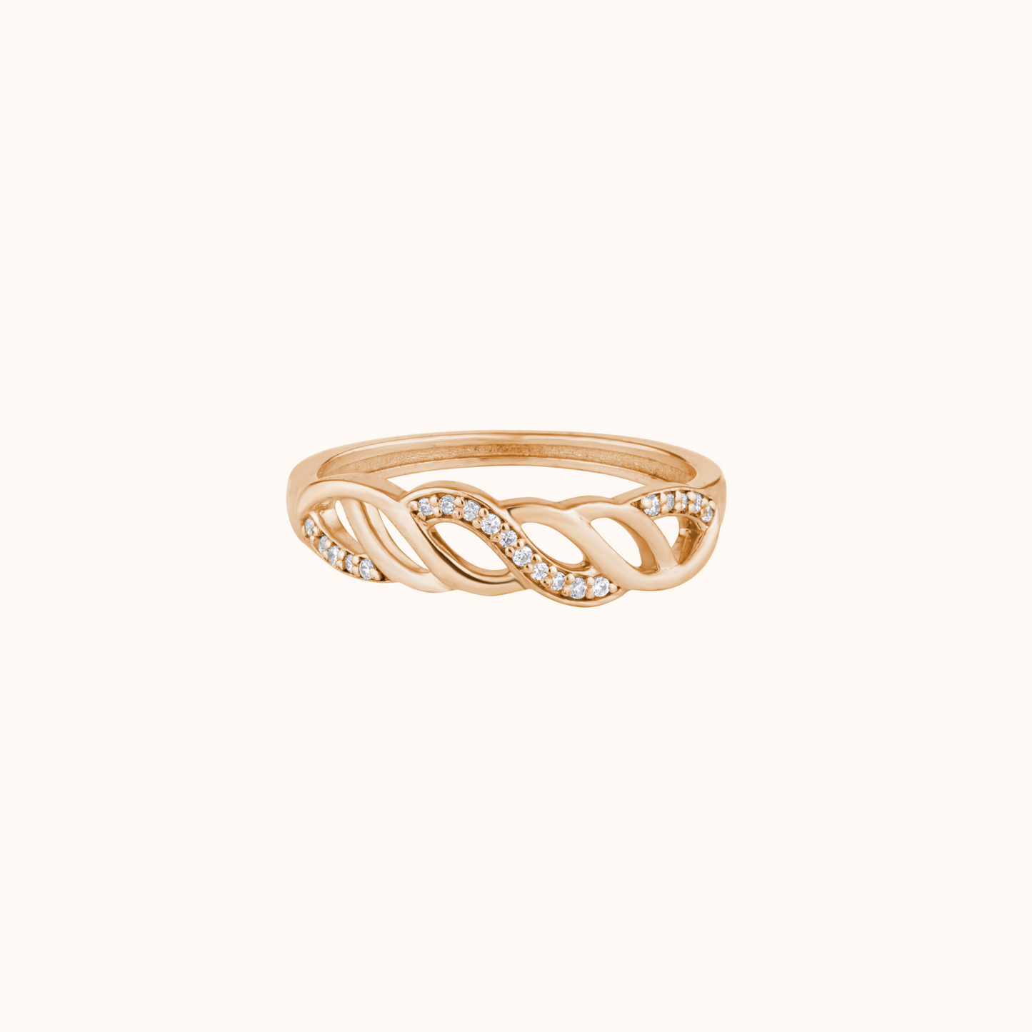 Delicate Braided Knot Ring